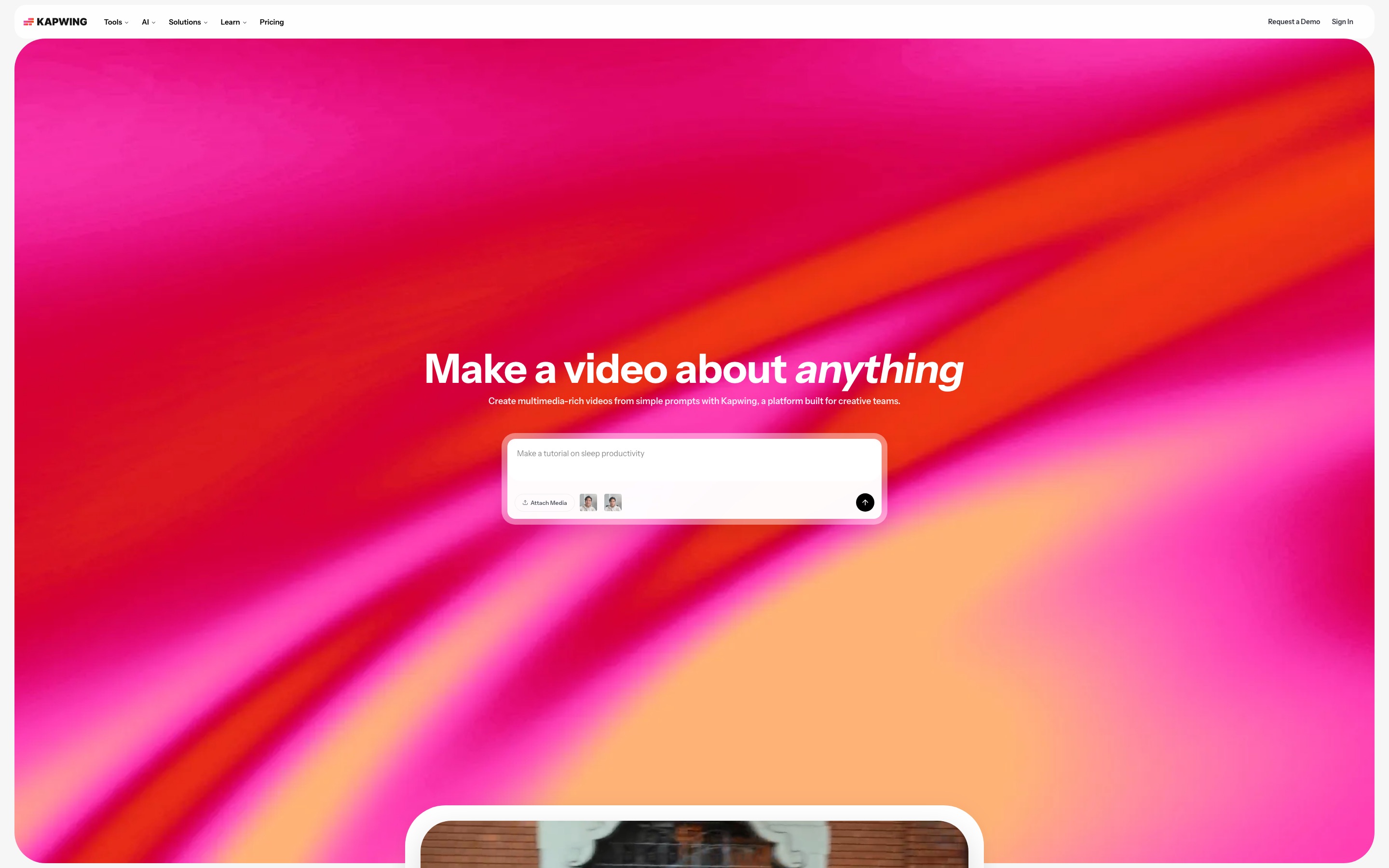 Kapwing homepage screenshot