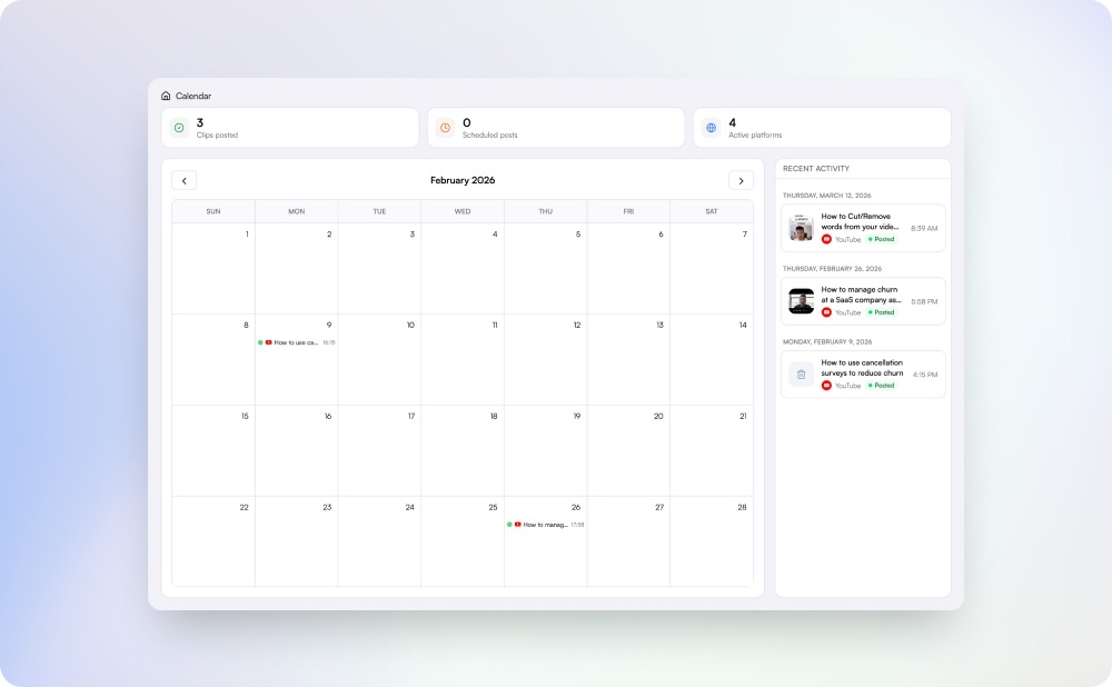 New content calendar!