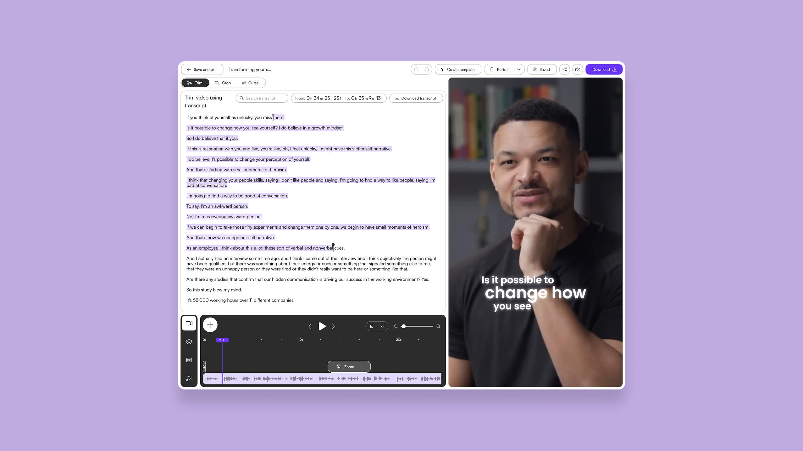 Animated & Automated AI captions – Keep viewers watching with readable, engaging subtitles