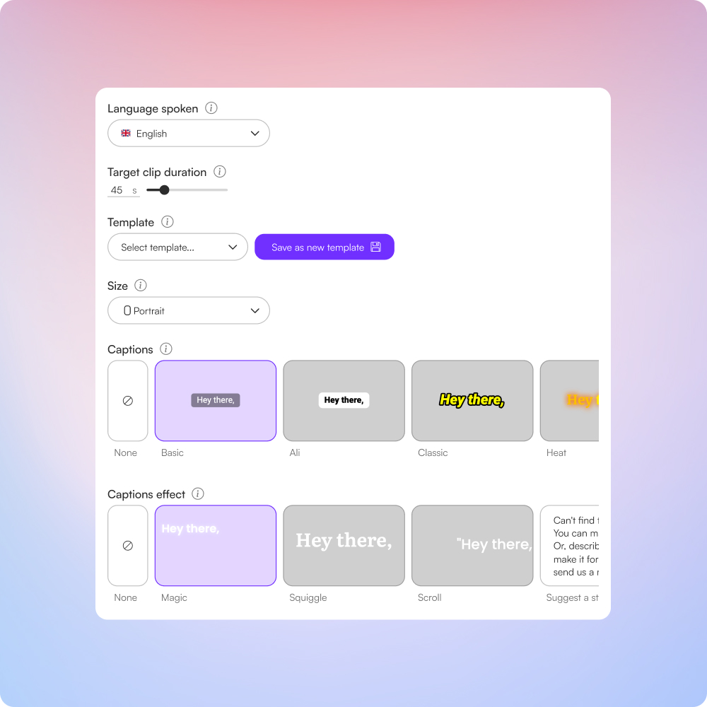 Captions, censorship and formatting — automatically done.