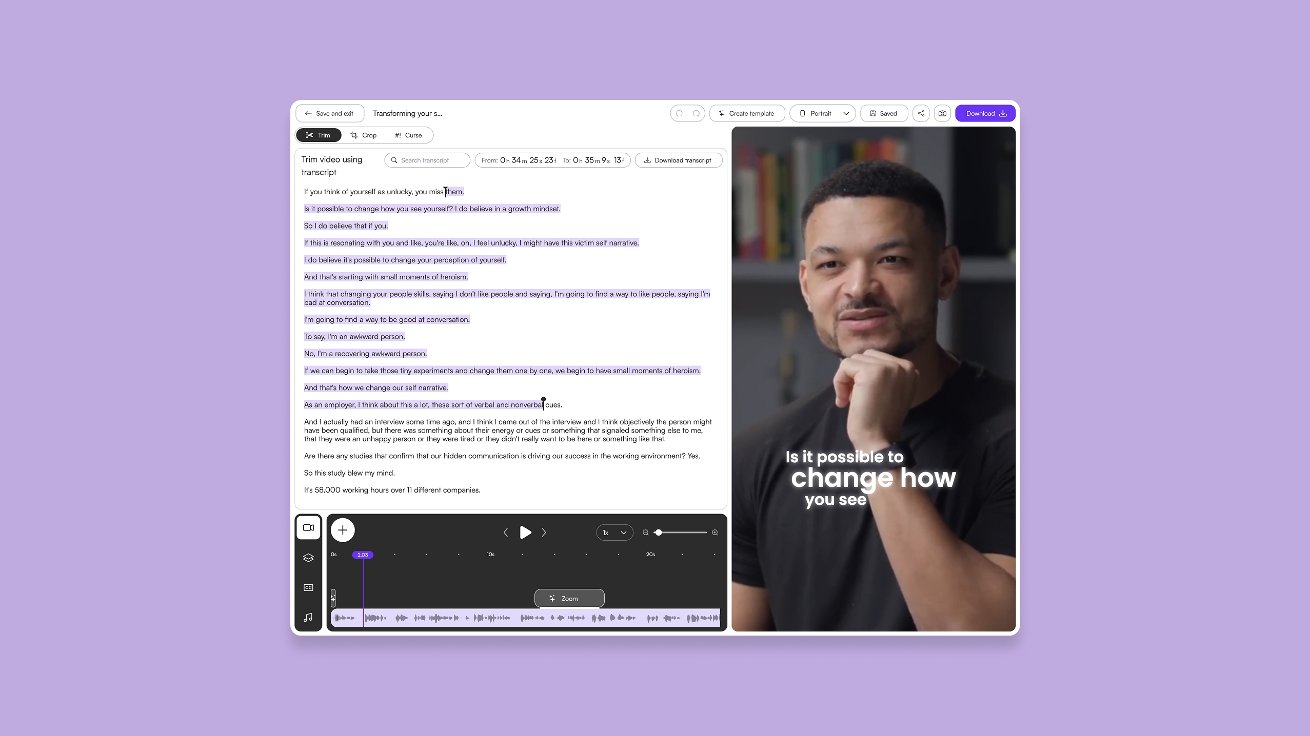 Clip anything – Find and clip any moment using AI