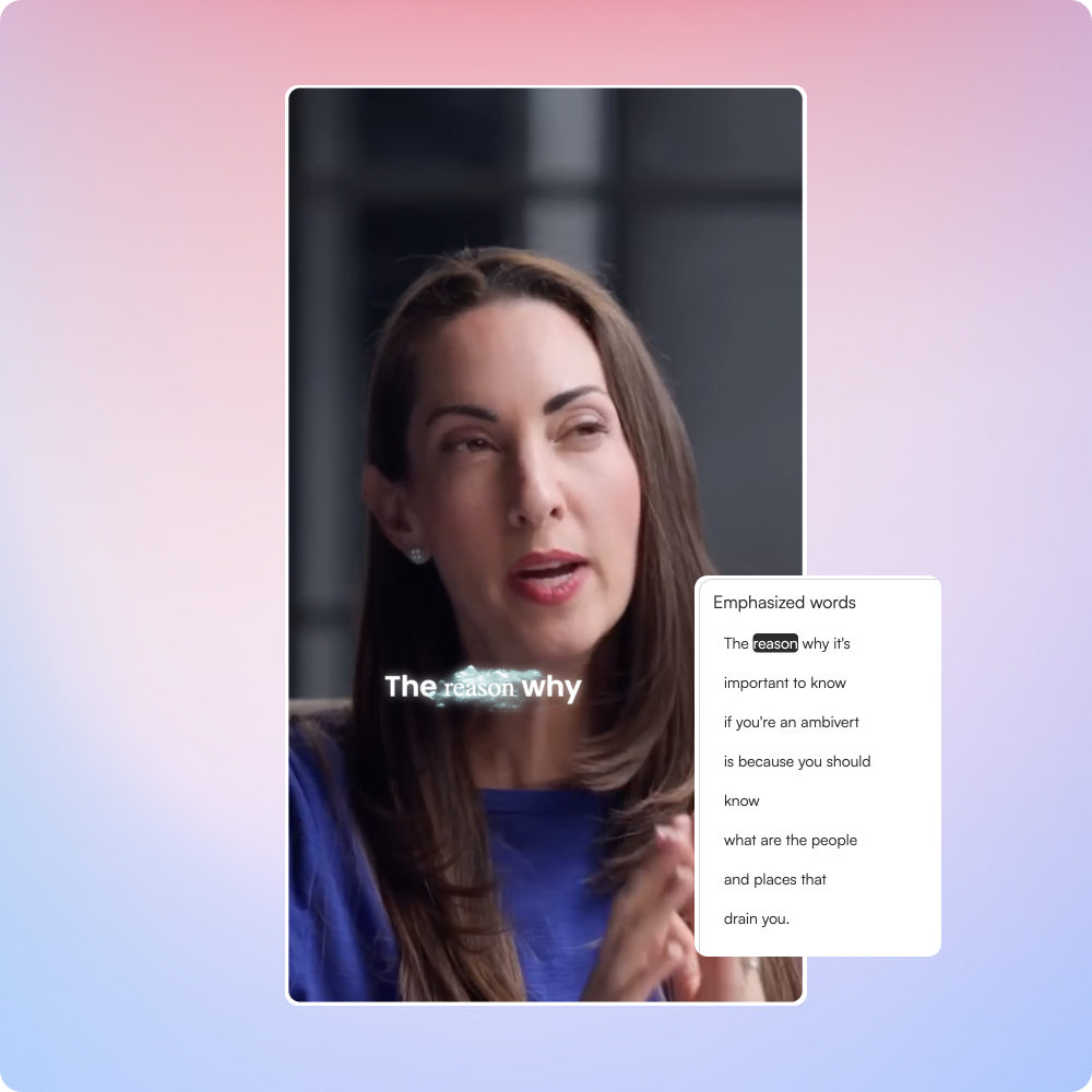 Tap words to spotlight important phrases.