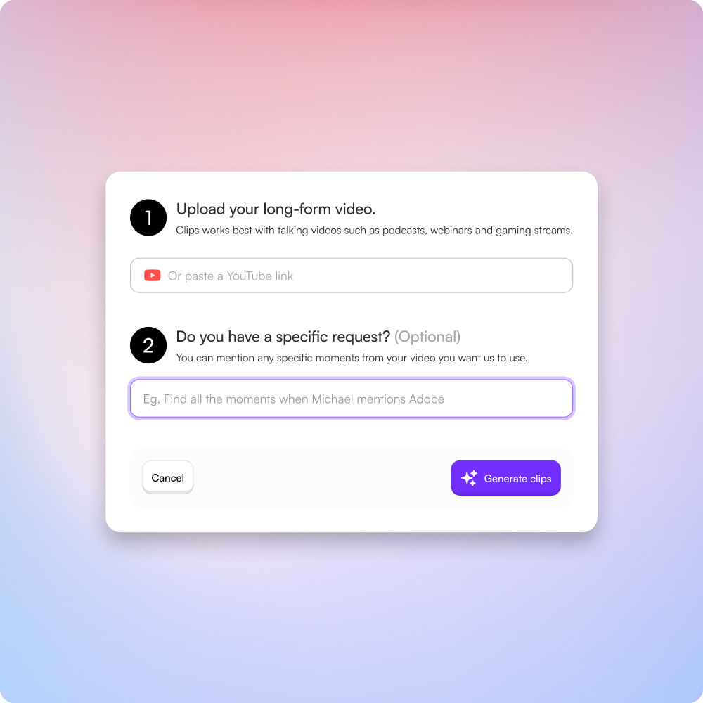 Search for topics, keywords, reactions or specific moments.