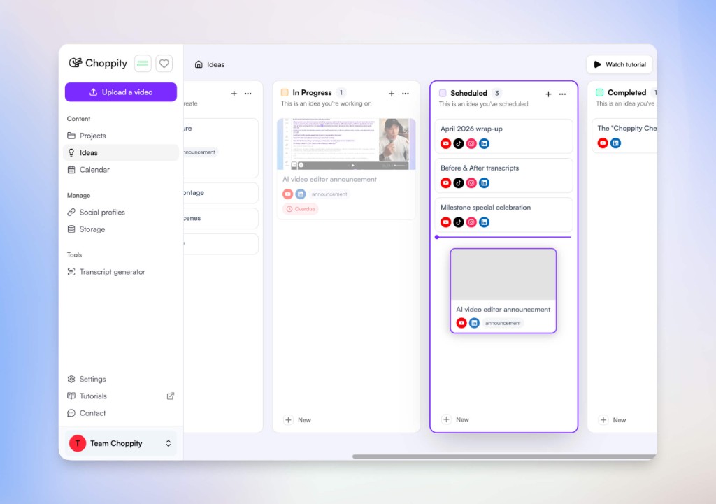 Move approved content into scheduling
