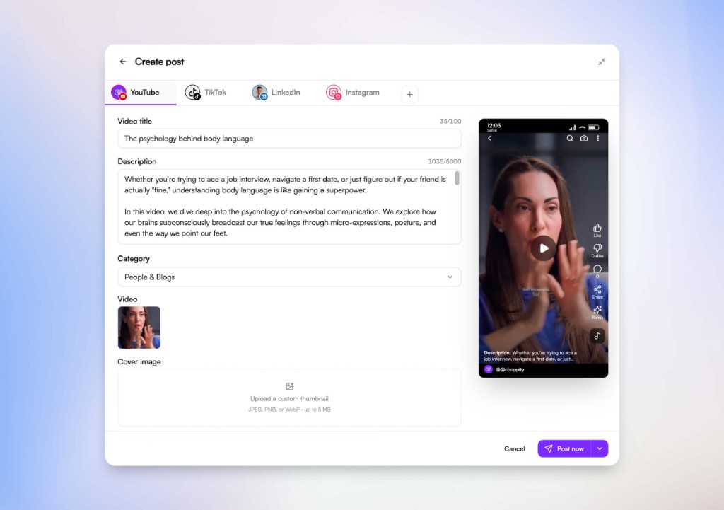 Social media scheduler: Plan, preview & schedule posts