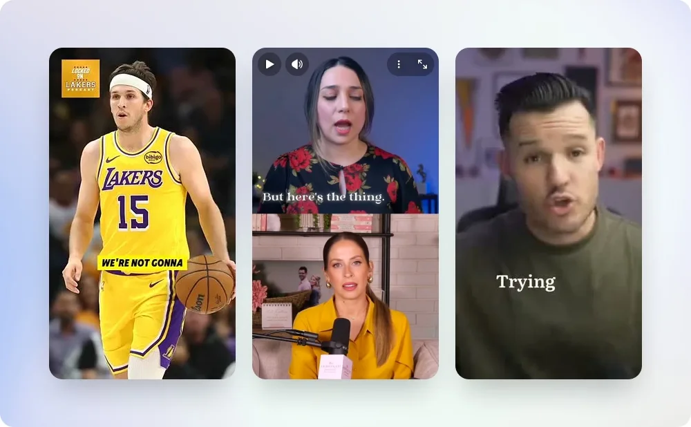 Burned-in captions for YouTube, podcasts & long-form video